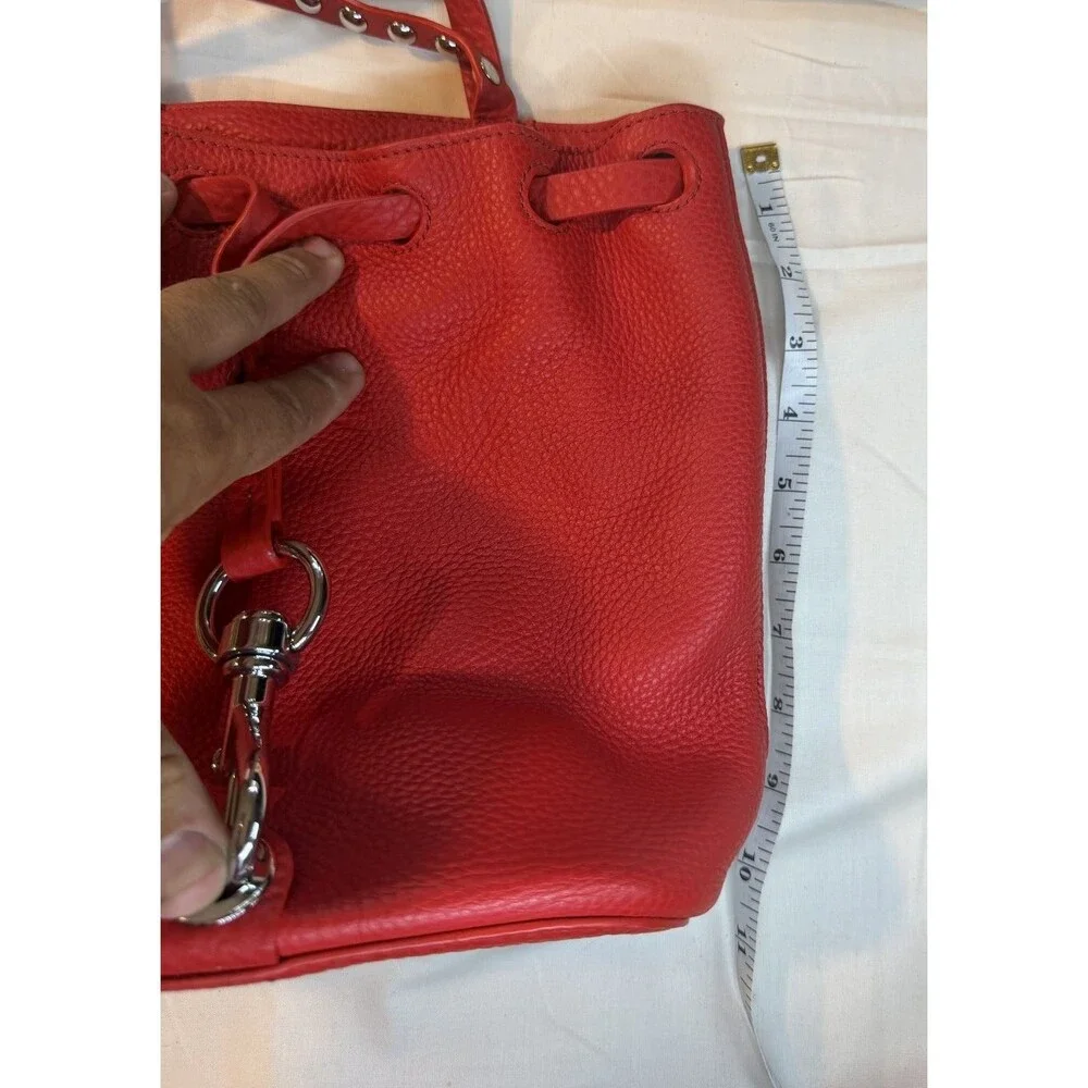 REBECCA MINKOFF Blythe Leather Backpack Red with Silver-Tone Hardware - NWT